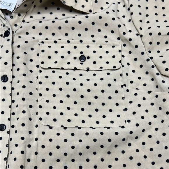 Notations Taupe Dotted Blouse - Picture 4 of 7